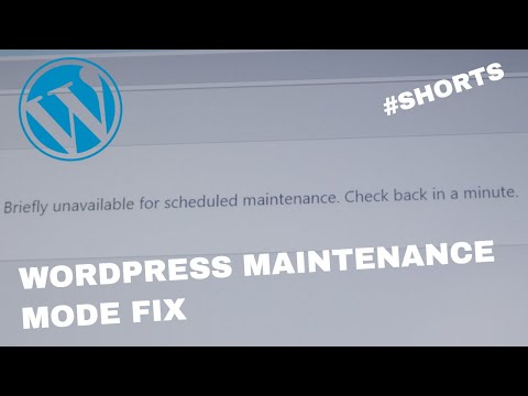 WordrPess Maintenance Mode Fix #shorts